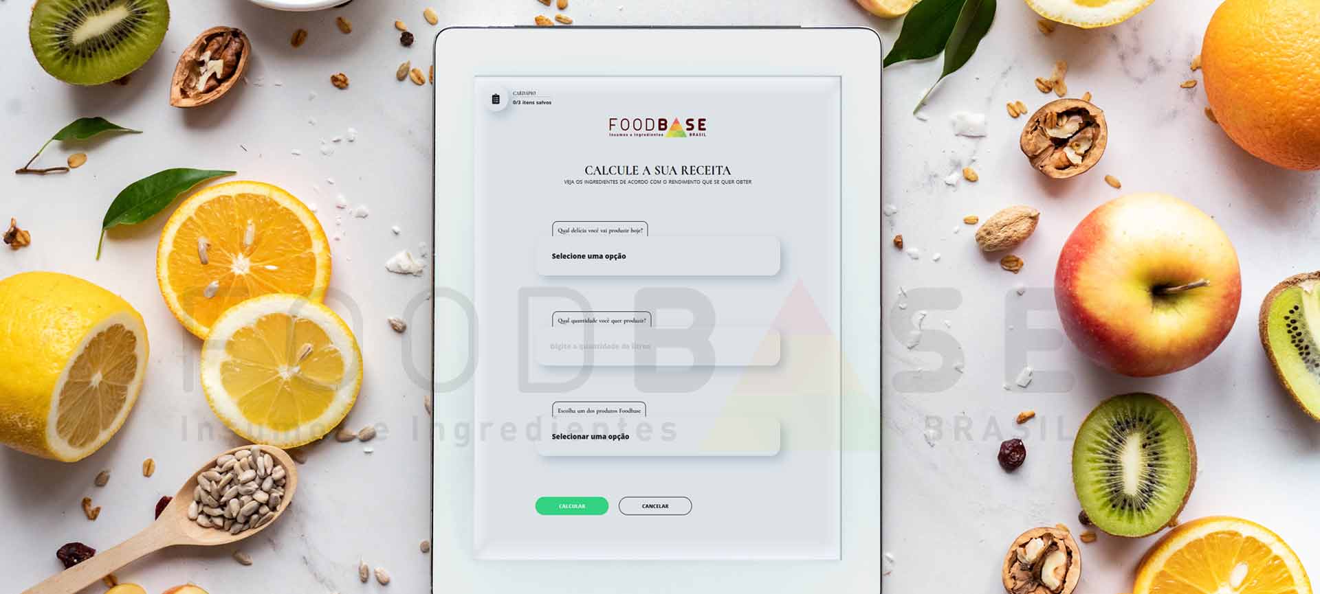 Foodbase - Calcule a sua receita com os produtos Foodbase