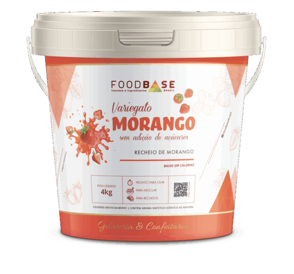 Variegato Morango Zero Adição de Açúcar